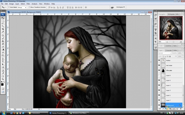 Creation of L'innocence Sombre: Step 9